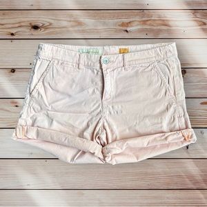 ANTHROPOLOGIE (Pilco & The Letterpress) Women’s Mid Rise Khaki Shorts in Rose
